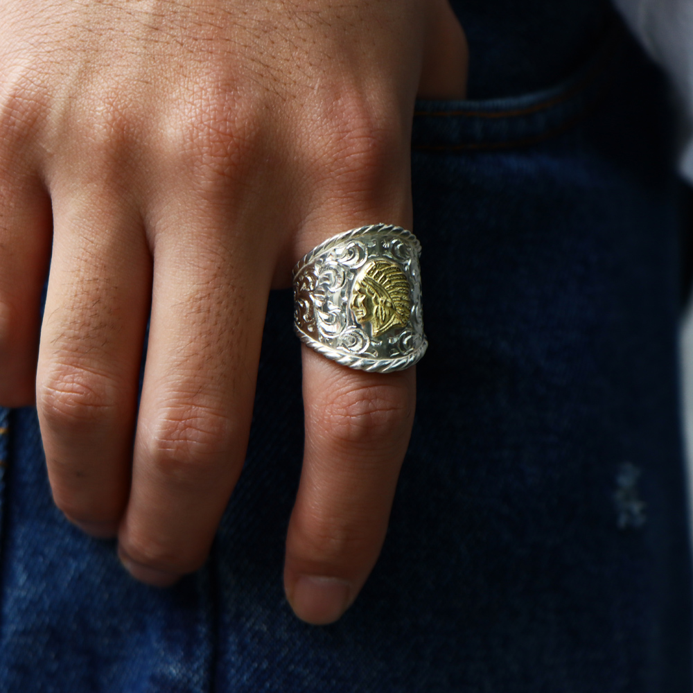 Tady&king アラベスク　縄目　リング TADY&KING[ORDER ITEM]縄目リング(大)アラベスクK18インディアン 特注