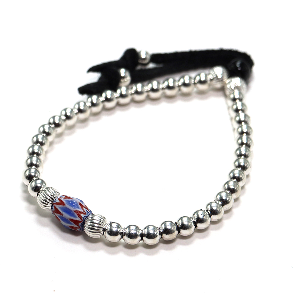 TADY&KINGシェブロンビーズSVビーズブレスレット バングル TADY＆KING