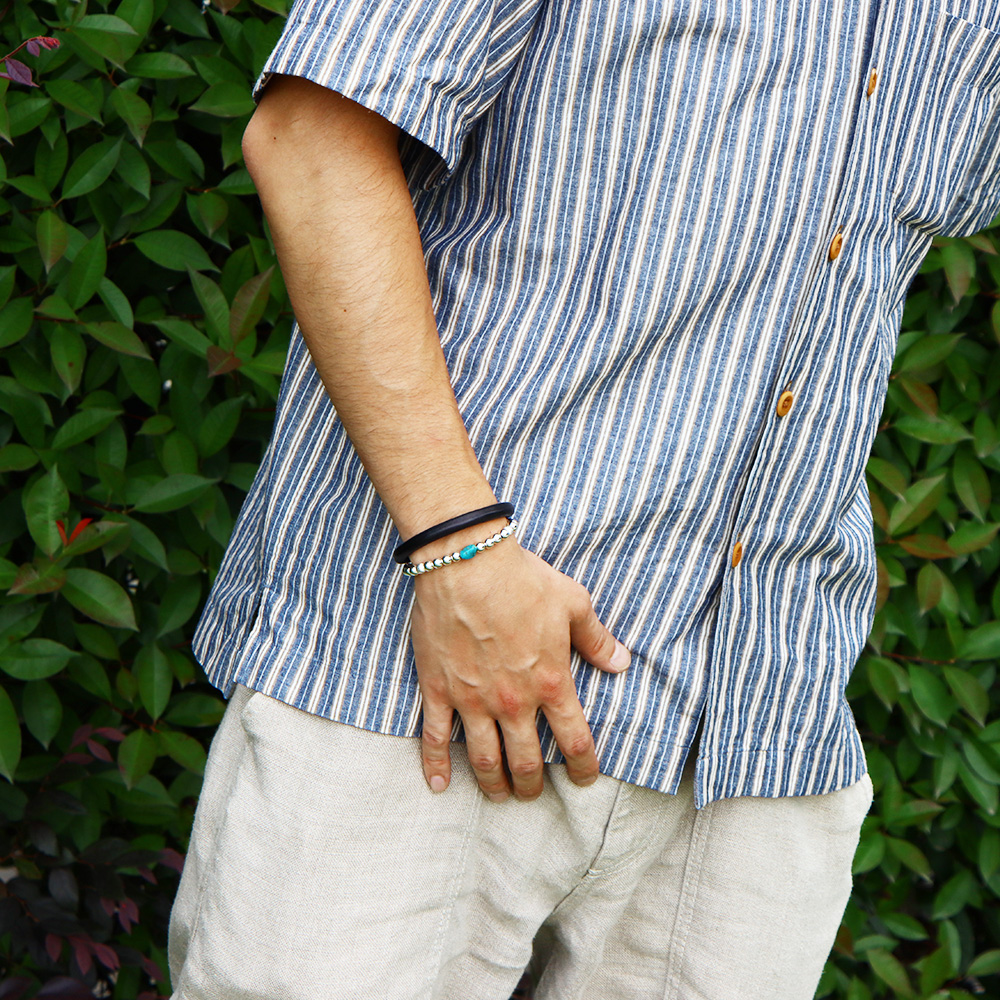 TADY&KINGターコイズビーズSVビーズブレスレット ALL ITEM TADY＆KING