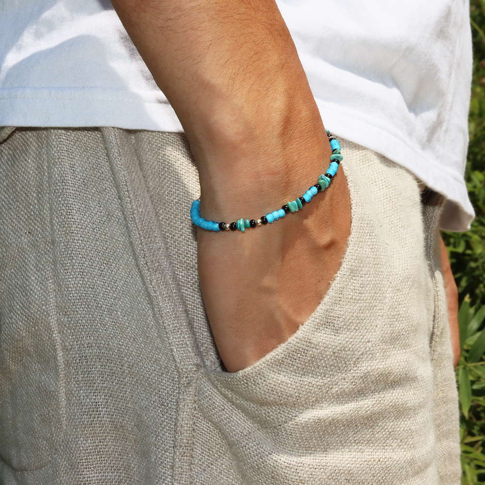 極小ビーズブレス3(Mサイズ)BLUE ALL ITEM TADY＆KING ONLINE STORE