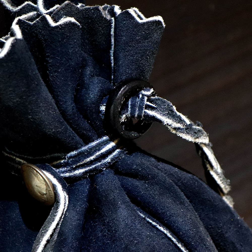 TADY&KING[FIRST ITEM]ディアスキン コンチョ付巾着特大 ネイビー2 1点