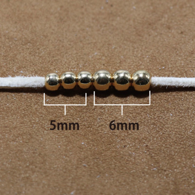 TADY&KING［ORDER ITEM］K18無垢ビーズ 6mm 1個売り ビーズ TADY＆KING