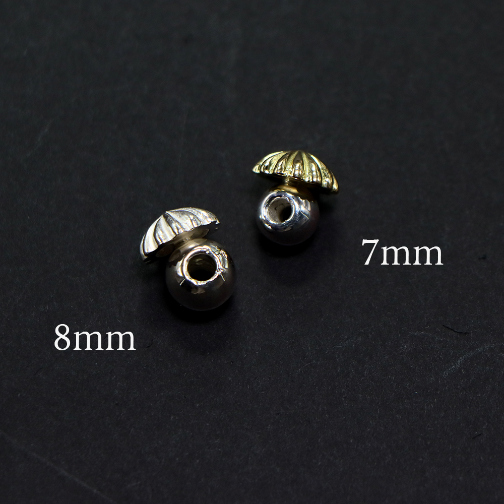 TADY&KING［ORDER ITEM］無垢ビーズK18 8mm×アポロビーズK18 1個売り