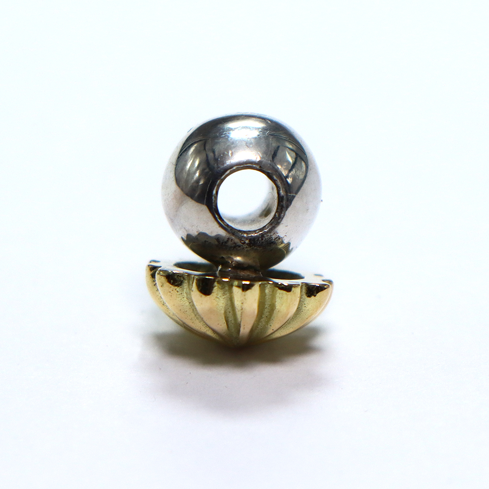 TADY&KING［ORDER ITEM］無垢ビーズSV 8mm×アポロビーズK18 1個売り