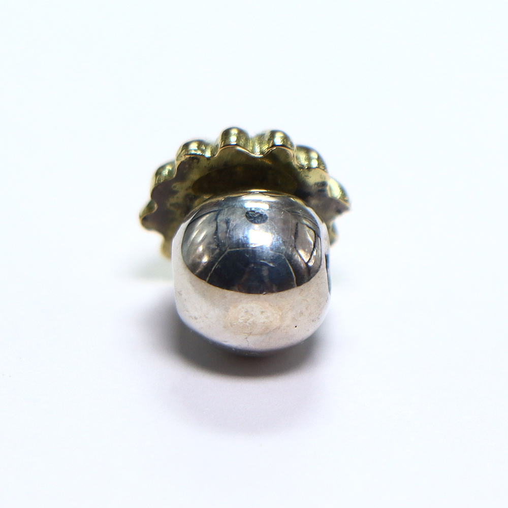TADY&KING［ORDER ITEM］無垢ビーズSV 8mm×アポロビーズK18 1個売り