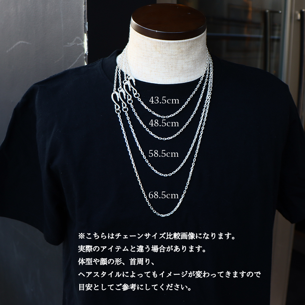 イーグルフック付きチェーン細角or細丸 58.5cm ALL ITEM TADY＆KING