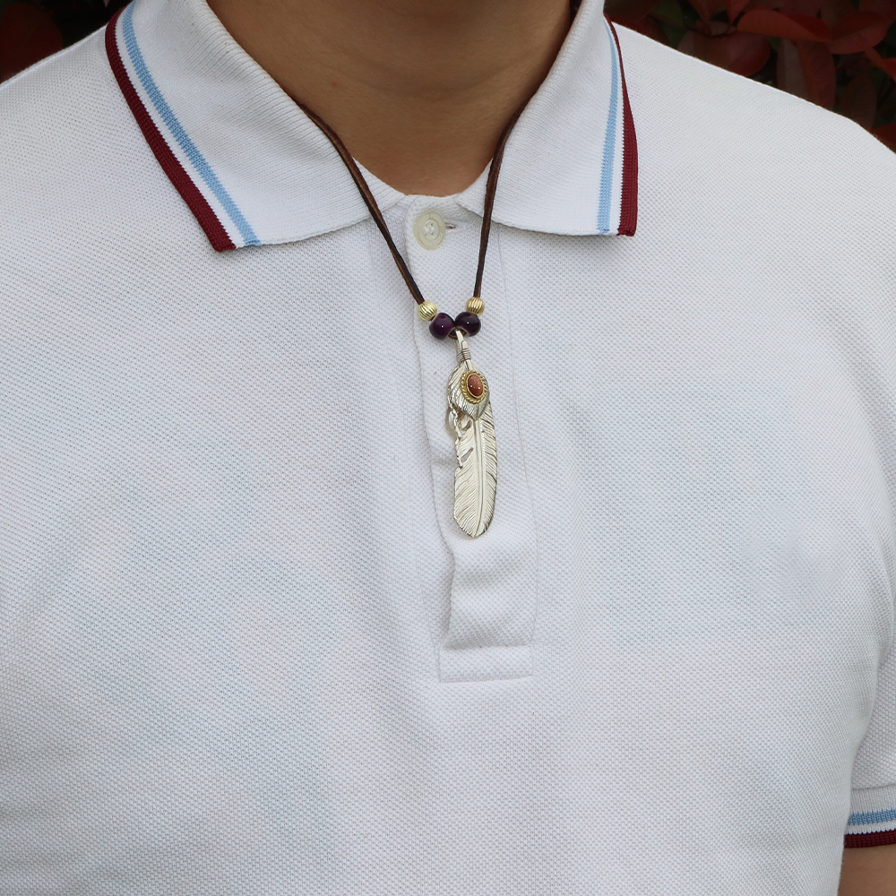 tady&king 金縄　L TADY&KING[FIRST ITEM]Lフェザー金縄ゴールドストーン 1点物