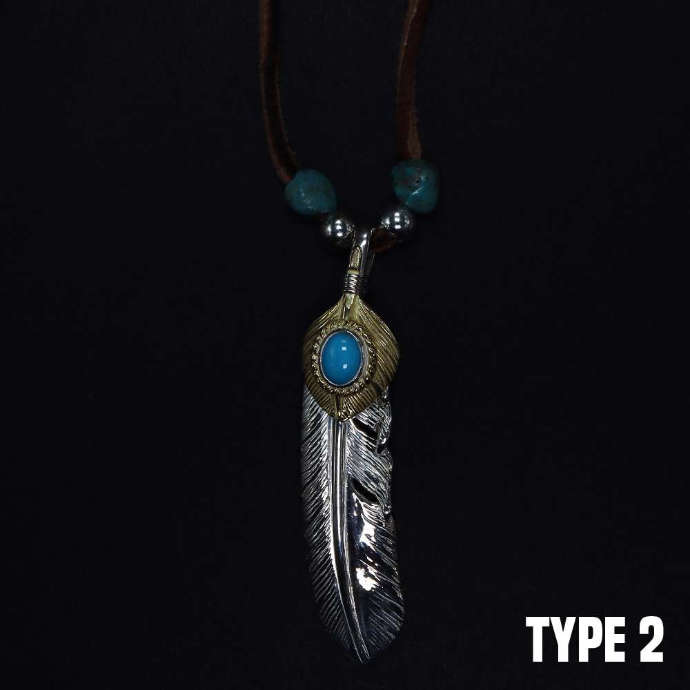 TADY&KING[FIRST ITEM]特大ハートK18フェザー金縄枠SVターコイズ 1点物