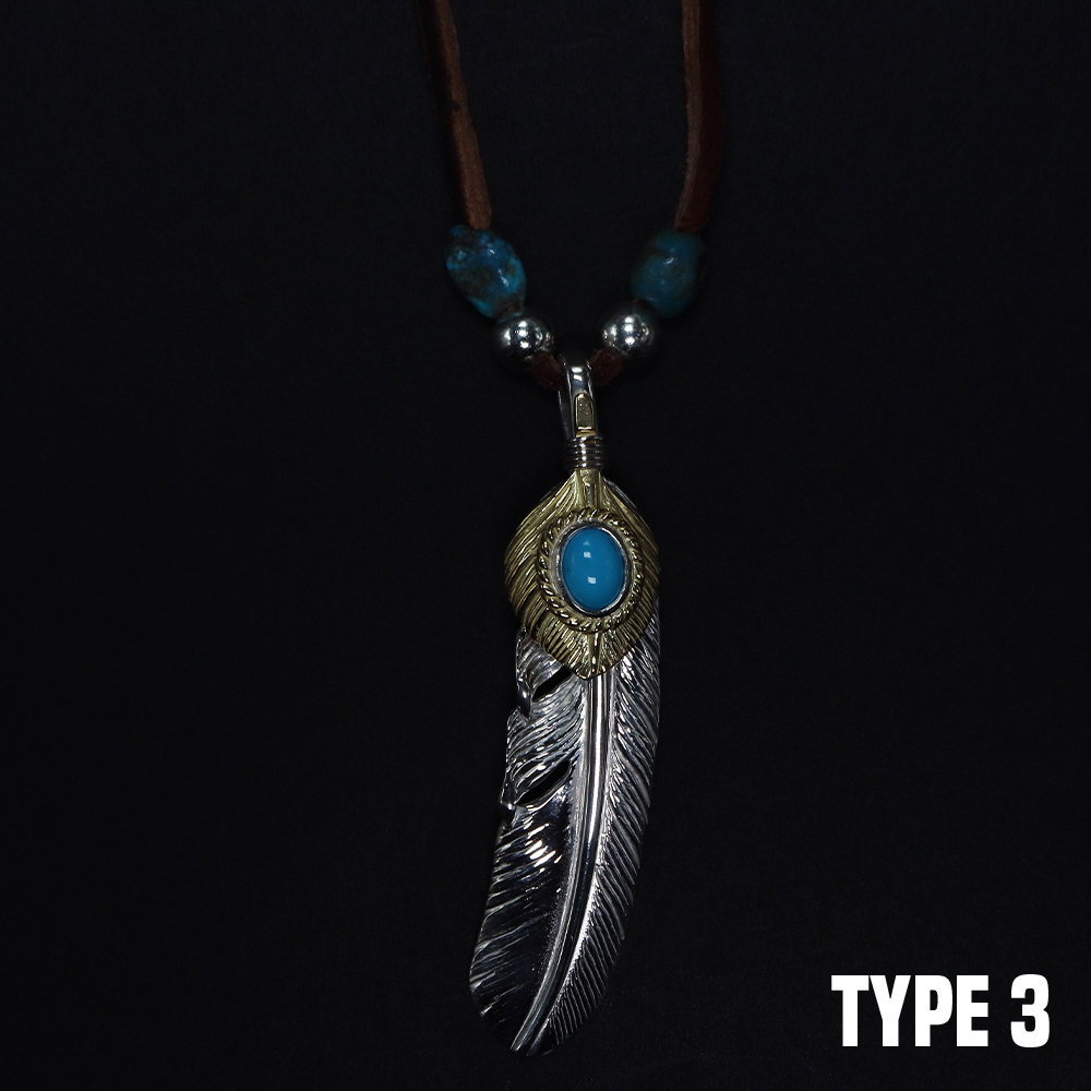 TADY＆KING フェザー TADY&KING[FIRST ITEM]特大ハートK18フェザー金縄枠SVターコイズ 1点物