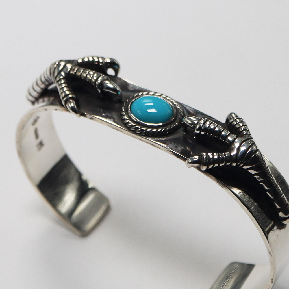 TADY&KING[FIRST ITEM]平打ちバングル爪SV銀縄ターコイズ ALL ITEM