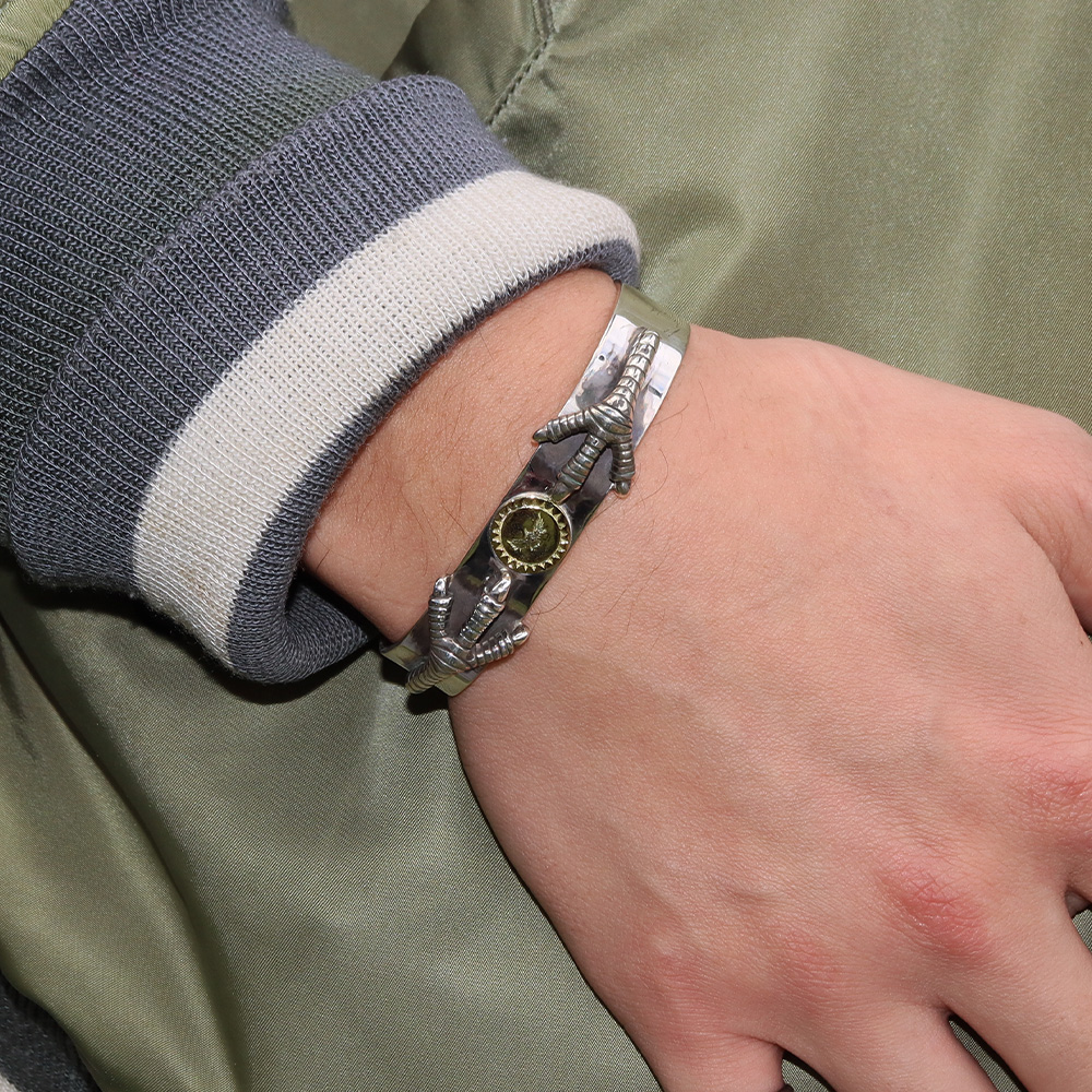 TADY&KING[FIRST ITEM]平打ちバングル爪SV K18イーグル TADY&KING