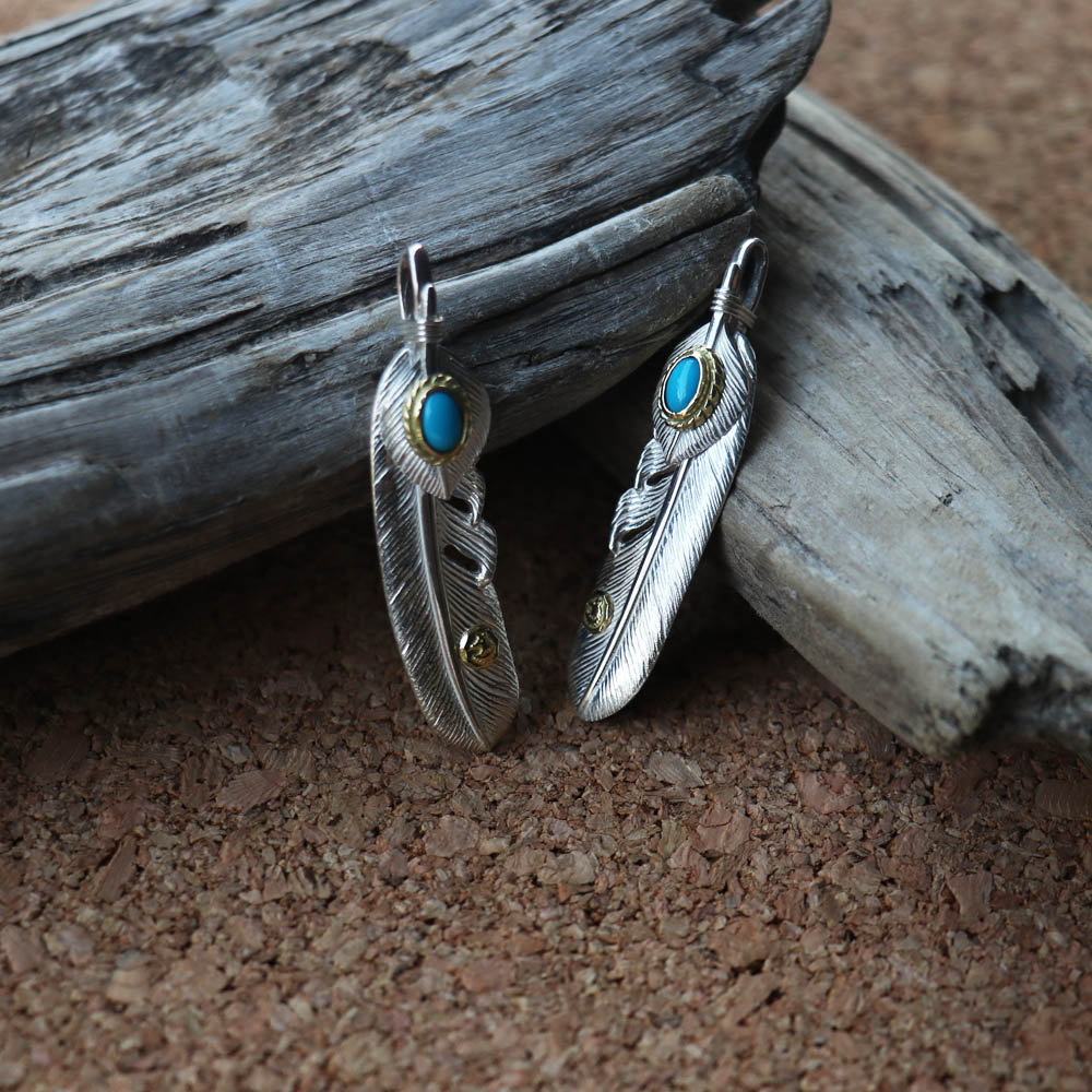 TADY&KINGハートSVフェザー金縄ターコイズK18ウルフ Lサイズ ALL ITEM