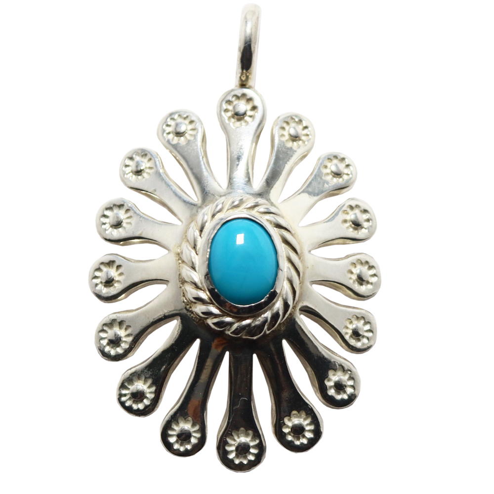 TADY&KINGOLDサンライトトップSV 銀縄ターコイズ 大 Necklace