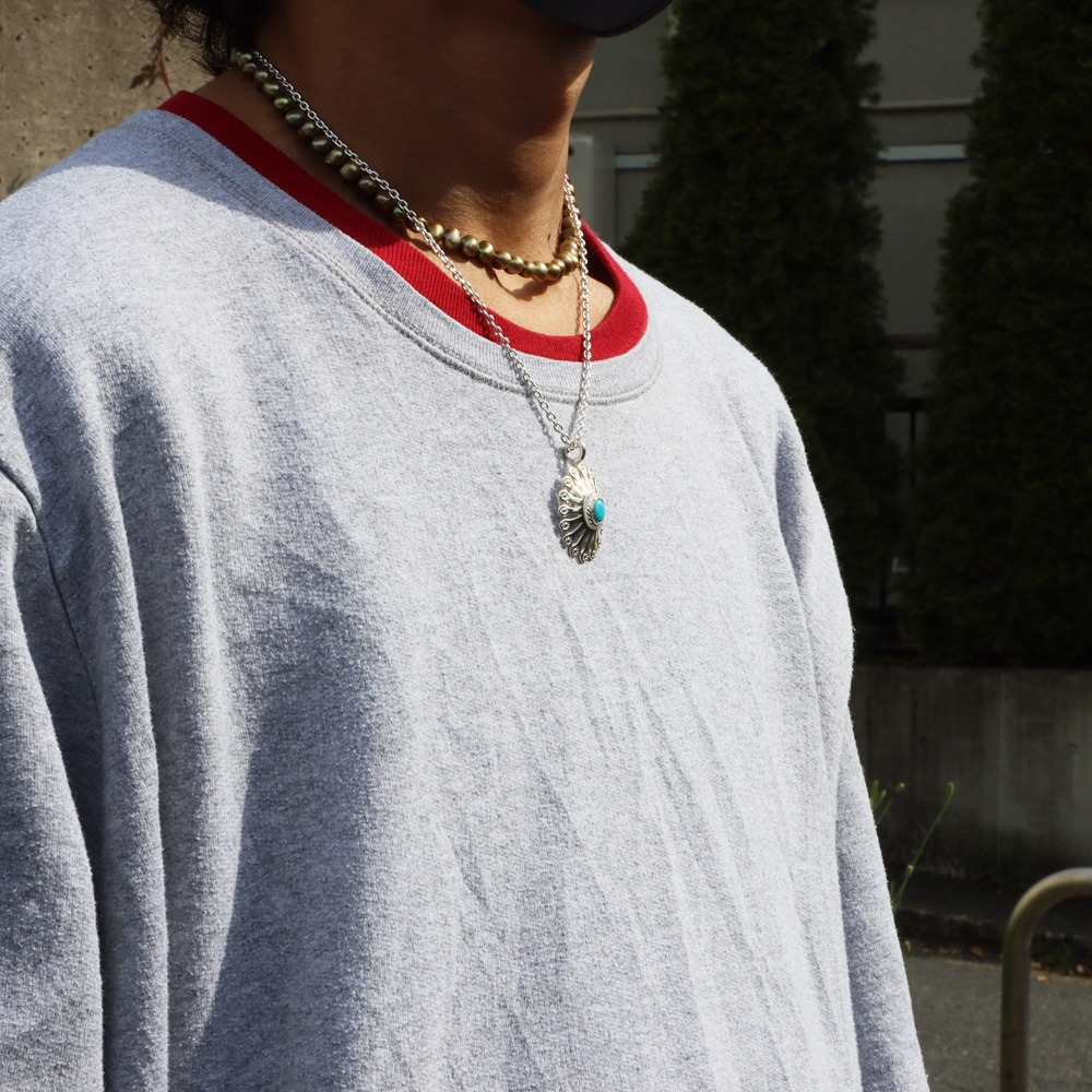 TADY&KINGOLDサンライトトップSV 銀縄ターコイズ 中 ペンダント