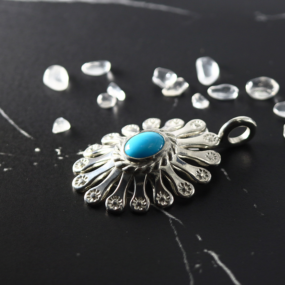 TADY&KINGOLDサンライトトップSV 銀縄ターコイズ 小 Necklace