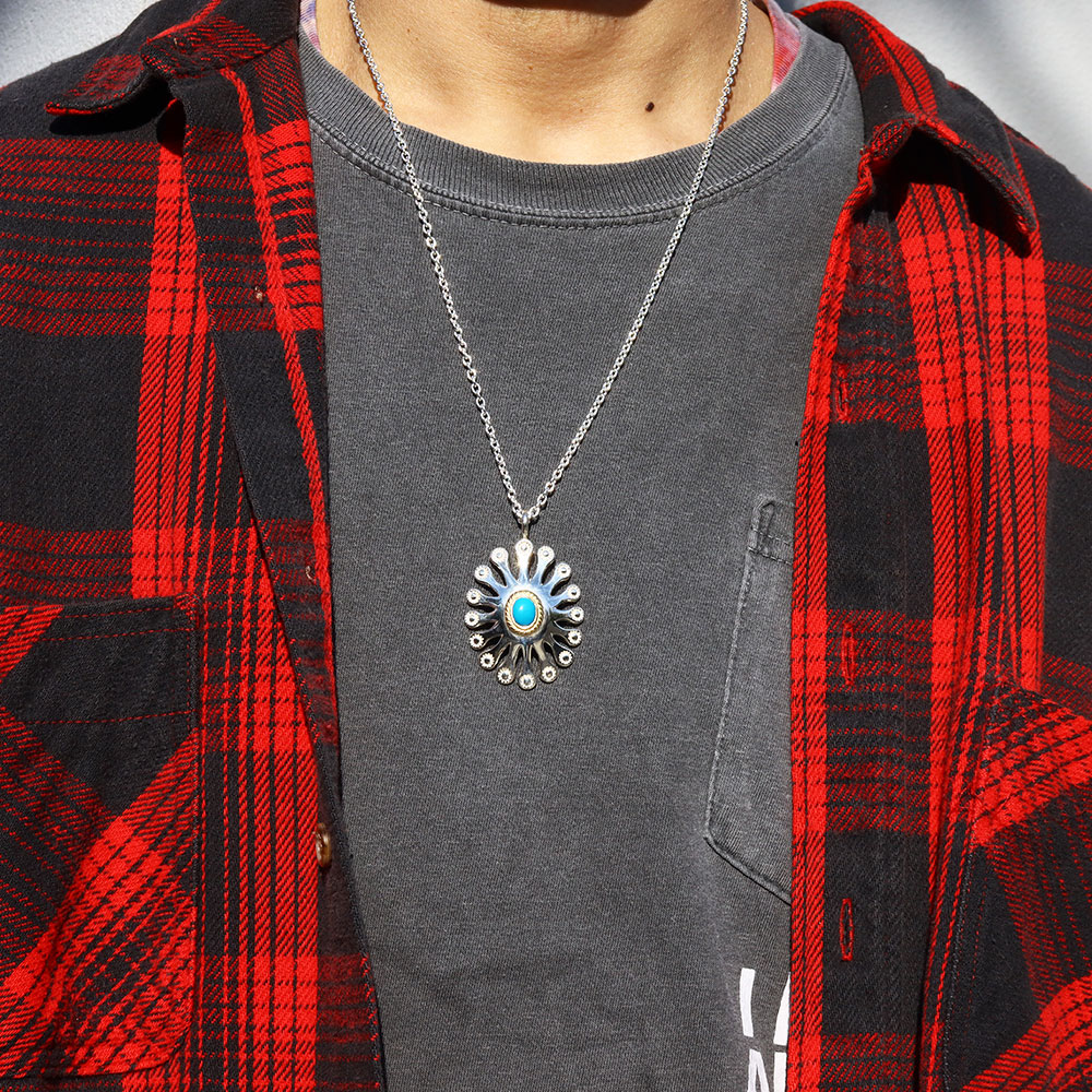 TADY&KINGOLDサンライトトップSV 金縄ターコイズ 大 Necklace  