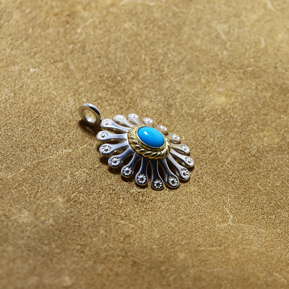 TADY&KINGOLDサンライトトップSV 金縄ターコイズ 小 Necklace