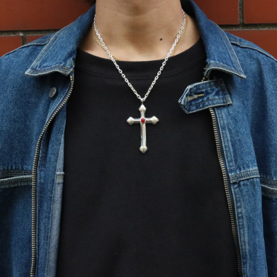 TADY&KING[ORDER ITEM]ラージクロス銀縄赤珊瑚 特注アイテム