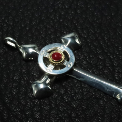 TADY&KING[ORDER ITEM]ラージクロスホイールSV金縄赤珊瑚 特注アイテム