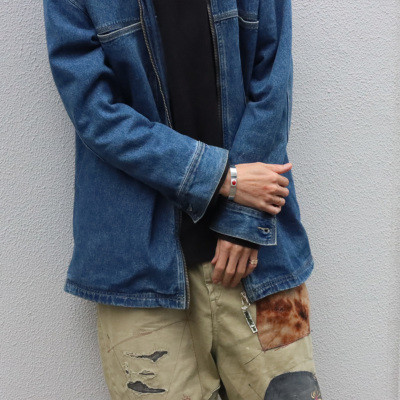 TADY&KING[ORDER ITEM] 平打ちバングル銀縄赤珊瑚 特注アイテム