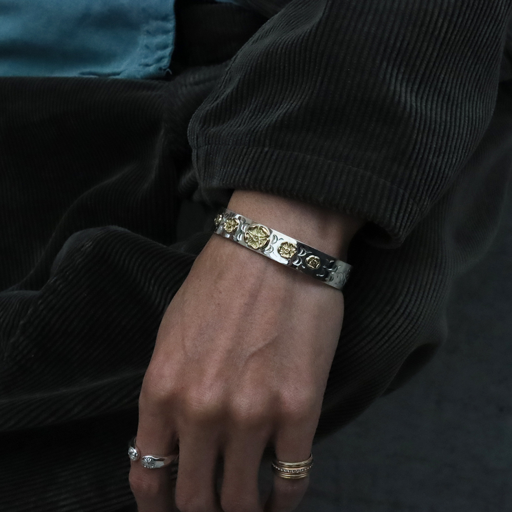 TADY&KING[ORDER ITEM]アラベスク平打ちバングル大中小5点ローズ