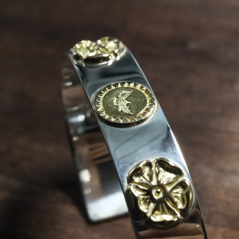 TADY&KING[ORDER ITEM]平打ちバングルGPイーグル&Wローズ 特注