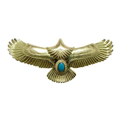 TADY&KING中イーグル全金金縄ターコイズ Necklace TADY＆KING