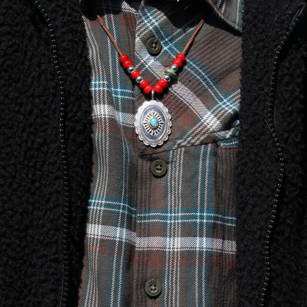 TADY&KINGエリプスフラワーコンチョTOP 金縄ターコイズ Necklace